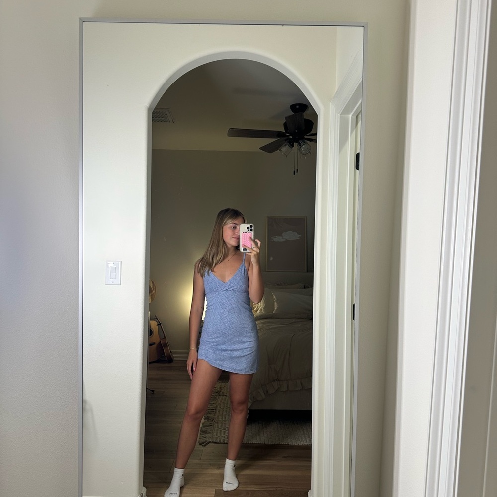 Brandy Melville Sky Blue V-Neck Dress